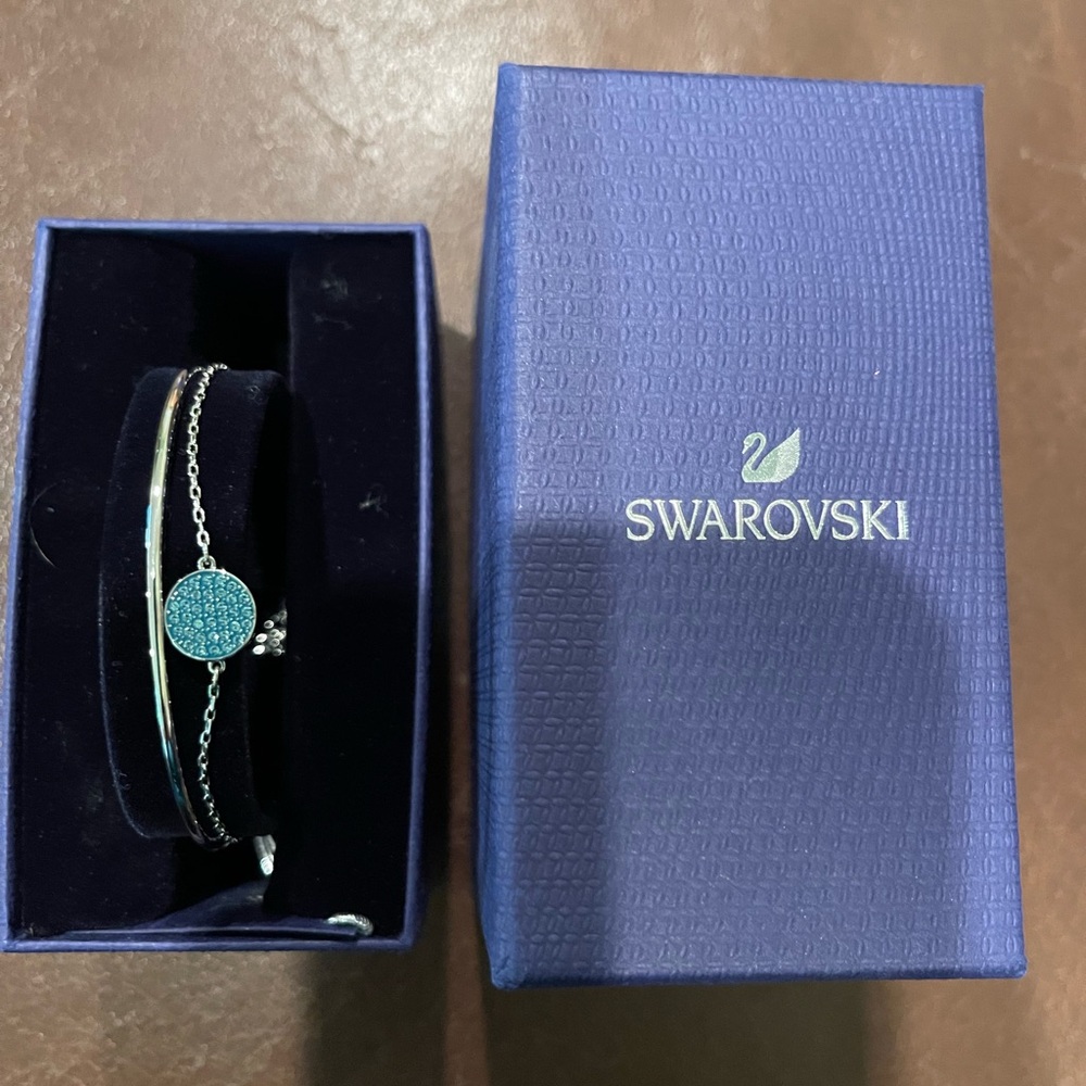 Swarovski Soft Aqua Bangle Bracelet